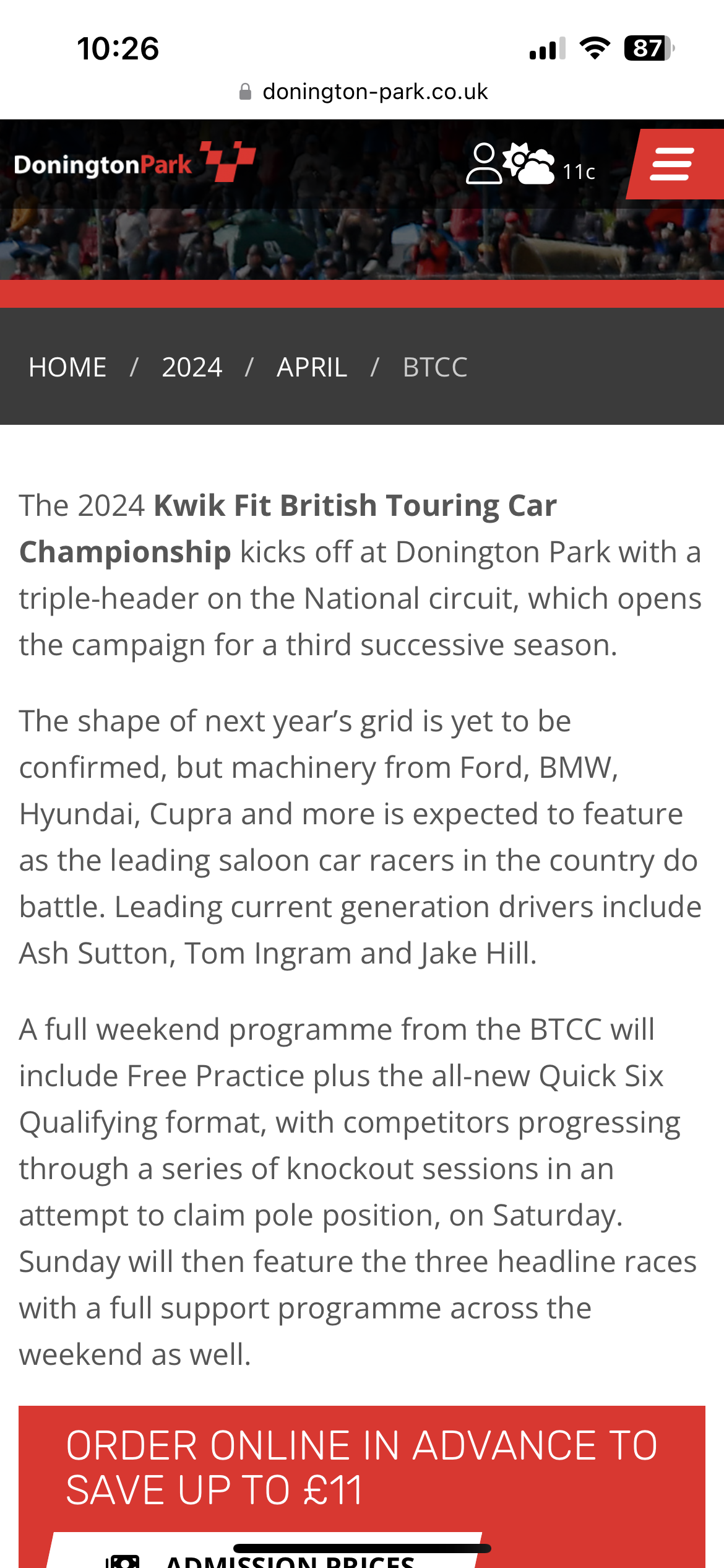 Pair of Adult weekend BTCC tickets at Donington - Image 2