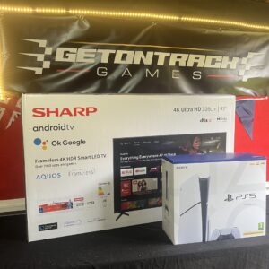 PS5 Slim Disc Edition and Sharp 4K Smart Tv Bundle